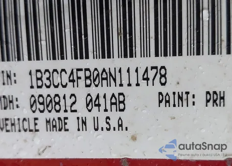 2010 Dodge Avenger Sxt from USA, damaged, VIN 1B3CC4FB0AN111478